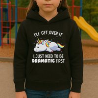 I Just Need To Be Dramatic Lazy Unicorn Gift Lazy Unicorn Kids Hoodie