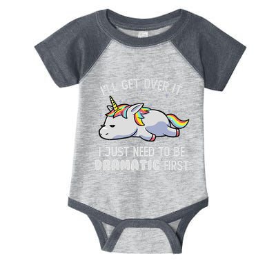 I Just Need To Be Dramatic Lazy Unicorn Gift Lazy Unicorn Infant Baby Jersey Bodysuit