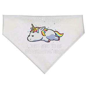 I Just Need To Be Dramatic Lazy Unicorn Gift Lazy Unicorn USA-Made Doggie Bandana