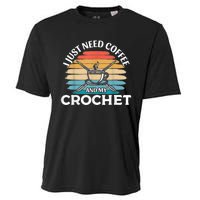 I Just Need Coffee And My Crochet Cooling Performance Crew T-Shirt