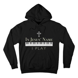 In Jesus Name I Play Guitar Christian Music Player Hoodie