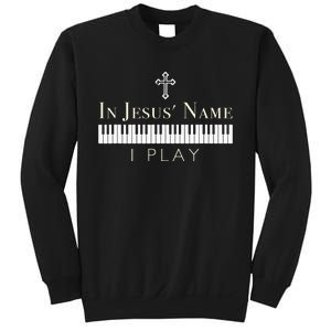 In Jesus Name I Play Guitar Christian Music Player Sweatshirt