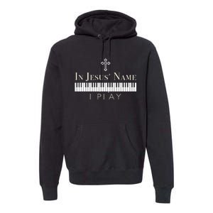 In Jesus Name I Play Guitar Christian Music Player Premium Hoodie