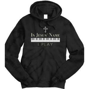 In Jesus Name I Play Guitar Christian Music Player Tie Dye Hoodie