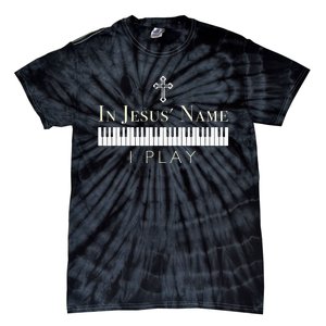 In Jesus Name I Play Guitar Christian Music Player Tie-Dye T-Shirt