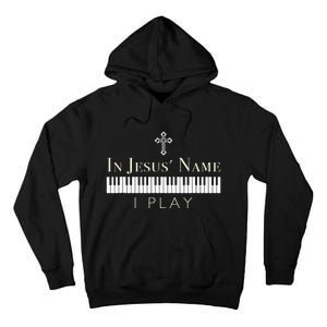 In Jesus Name I Play Guitar Christian Music Player Tall Hoodie