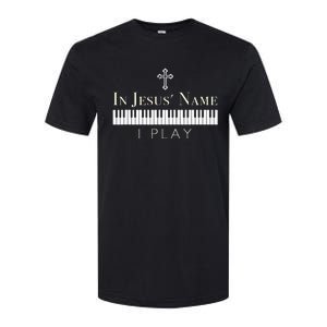 In Jesus Name I Play Guitar Christian Music Player Softstyle CVC T-Shirt