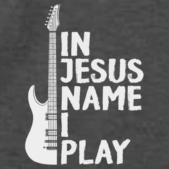 In Jesus Name I Play Guitar Christian Gift Guitar Lover Vector Backpack