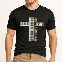 In Jesus Name I Play Christian Pianist Piano Lover Cooling Performance Crew T-Shirt