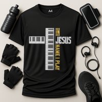 In Jesus Name I Play Christian Pianist Piano Lover Cooling Performance Crew T-Shirt
