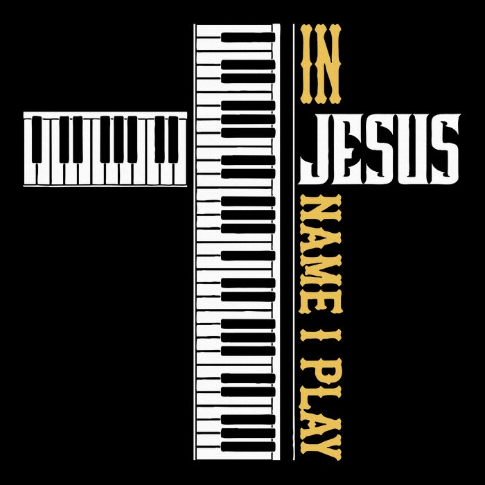 In Jesus Name I Play Christian Pianist Piano Lover Drawstring Bag
