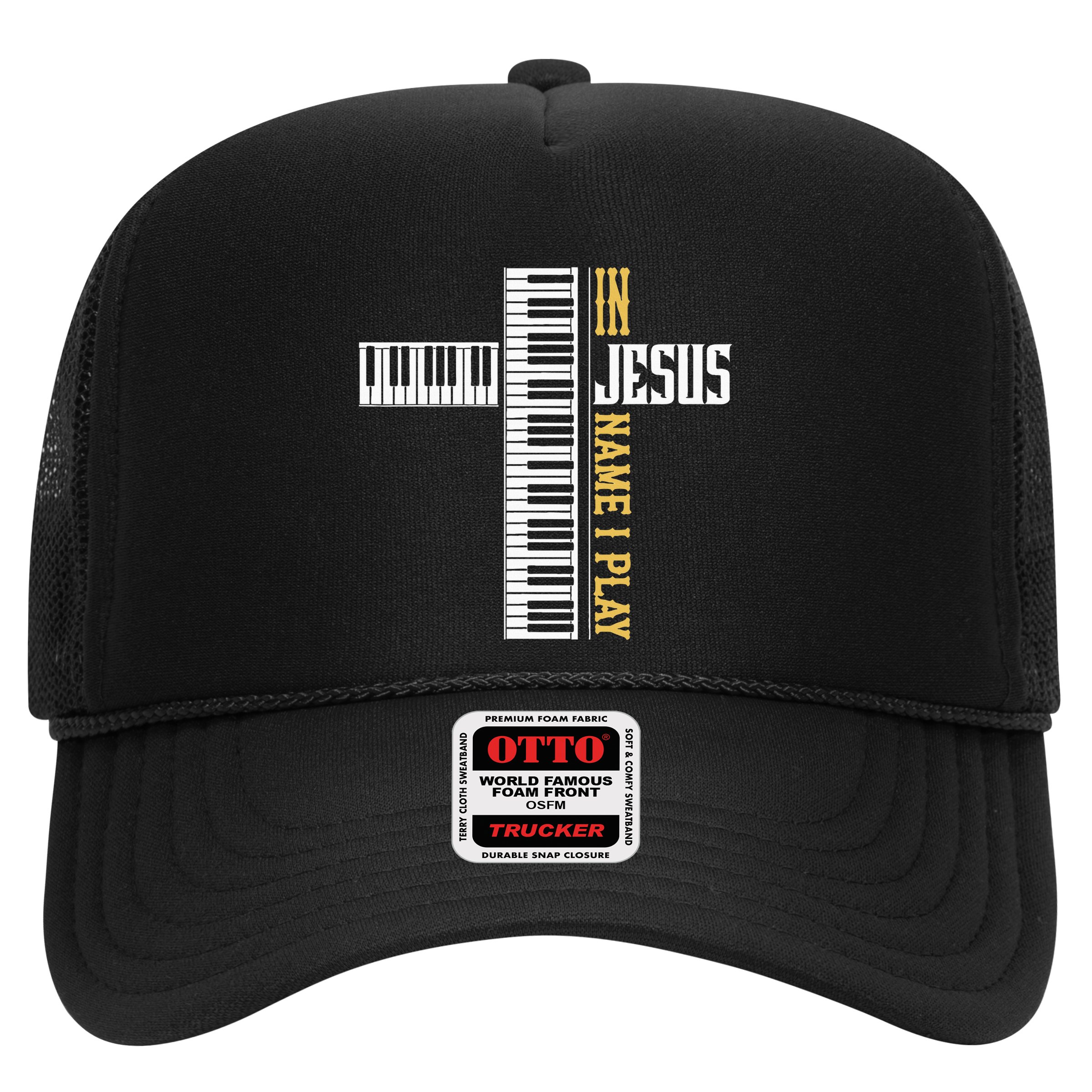 In Jesus Name I Play Christian Pianist Piano Lover Hat
