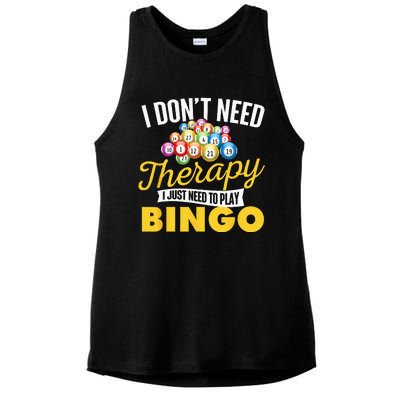 I Just Need To Play Bingo Bingo Lover Gambler Gambling Ladies PosiCharge Tri-Blend Wicking Tank