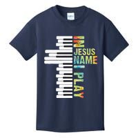 In Jesus Name I Play Piano Christian Music Vintage Kids T-Shirt