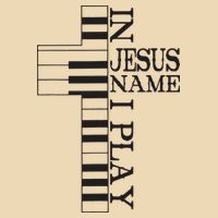 In Jesus Name I Play Christian Pianist Piano Lover Drawstring Bag