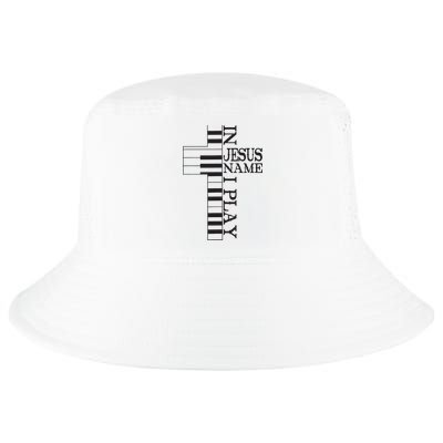 In Jesus Name I Play Christian Pianist Piano Lover Cool Comfort Performance Bucket Hat