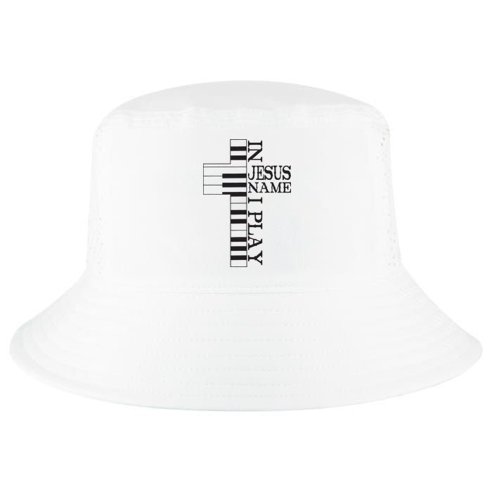 In Jesus Name I Play Christian Pianist Piano Lover Cool Comfort Performance Bucket Hat