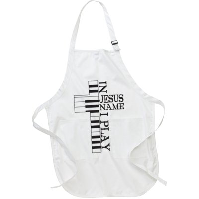 In Jesus Name I Play Christian Pianist Piano Lover Apron