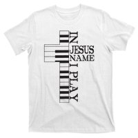 In Jesus Name I Play Christian Pianist Piano Lover T-Shirt