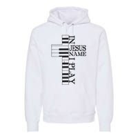 In Jesus Name I Play Christian Pianist Piano Lover Premium Hoodie