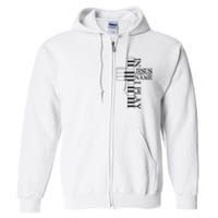 In Jesus Name I Play Christian Pianist Piano Lover Full Zip Hoodie