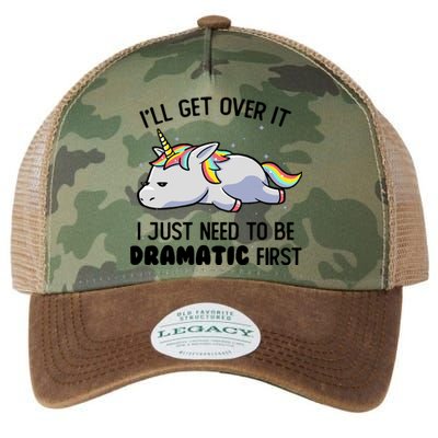 I Just Need To Be Dramatic Lazy Unicorn Legacy Tie Dye Trucker Hat