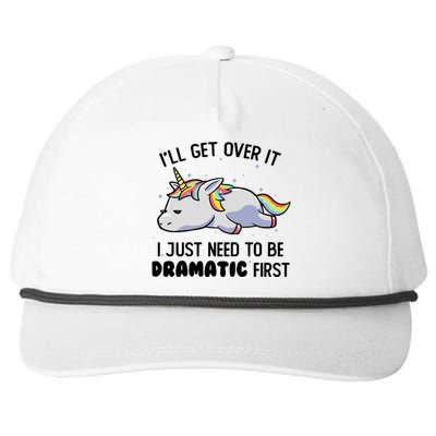 I Just Need To Be Dramatic Lazy Unicorn Snapback Five-Panel Rope Hat