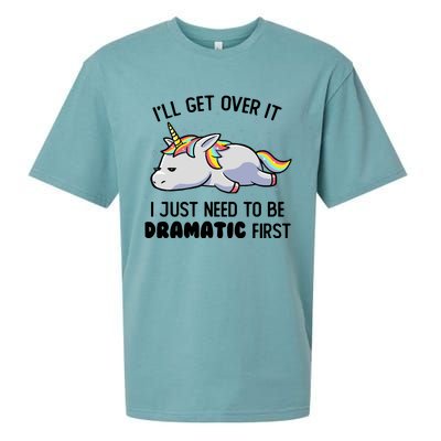 I Just Need To Be Dramatic Lazy Unicorn Sueded Cloud Jersey T-Shirt