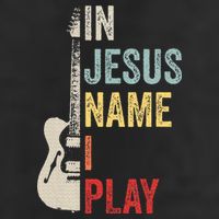 In Jesus Name I Play Guitar Christian Band Guitar Cool Comfort Performance Bucket Hat