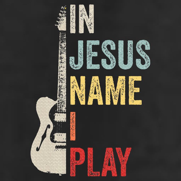 In Jesus Name I Play Guitar Christian Band Guitar Cool Comfort Performance Bucket Hat