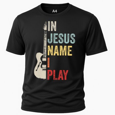 In Jesus Name I Play Guitar Christian Band Guitar Performance Shirt