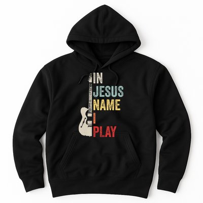 In Jesus Name I Play Guitar Christian Band Guitar Hoodie