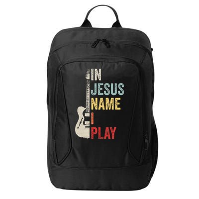 In Jesus Name I Play Guitar Christian Band Guitar City Backpack