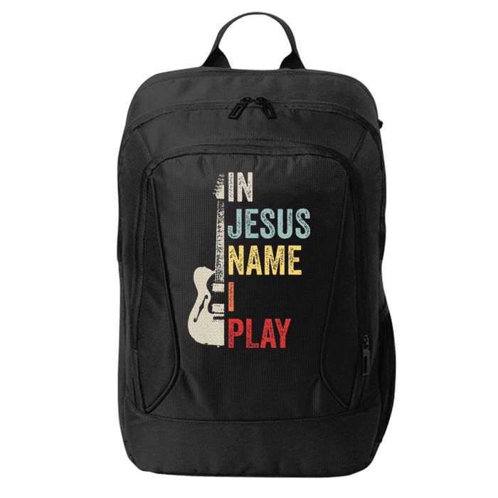 In Jesus Name I Play Guitar Christian Band Guitar City Backpack
