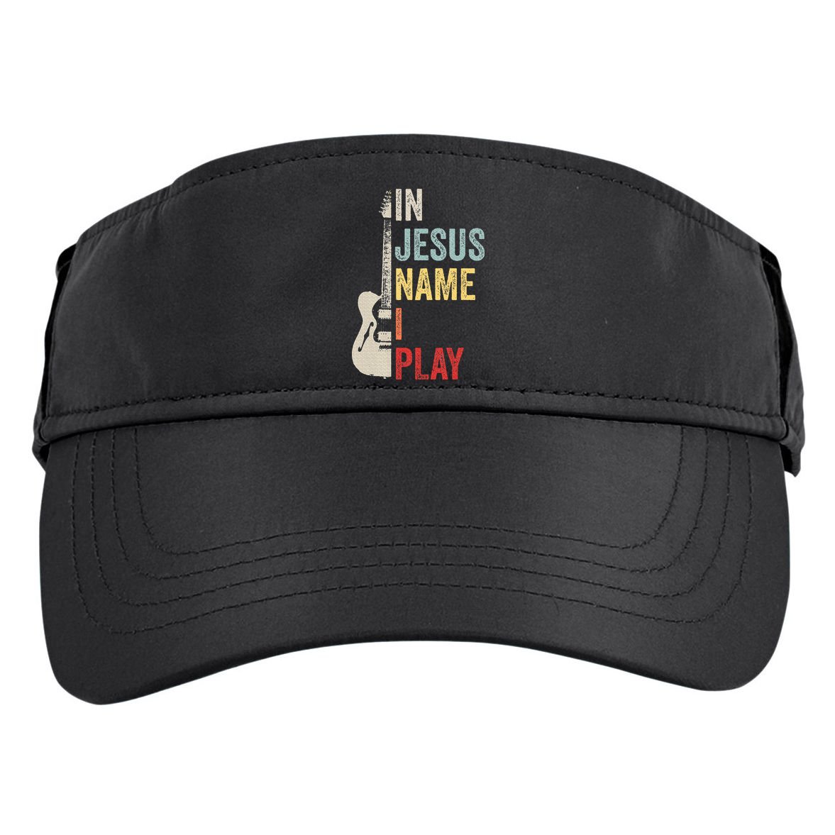 In Jesus Name I Play Guitar Christian Band Guitar Adult Drive Performance Visor