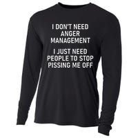 I Just Need People To Stop Pissing Me Off Funny Jokes Cooling Performance Long Sleeve Crew