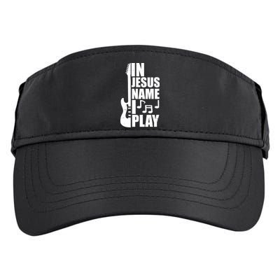 In Jesus Name I Play Guitar Adult Drive Performance Visor
