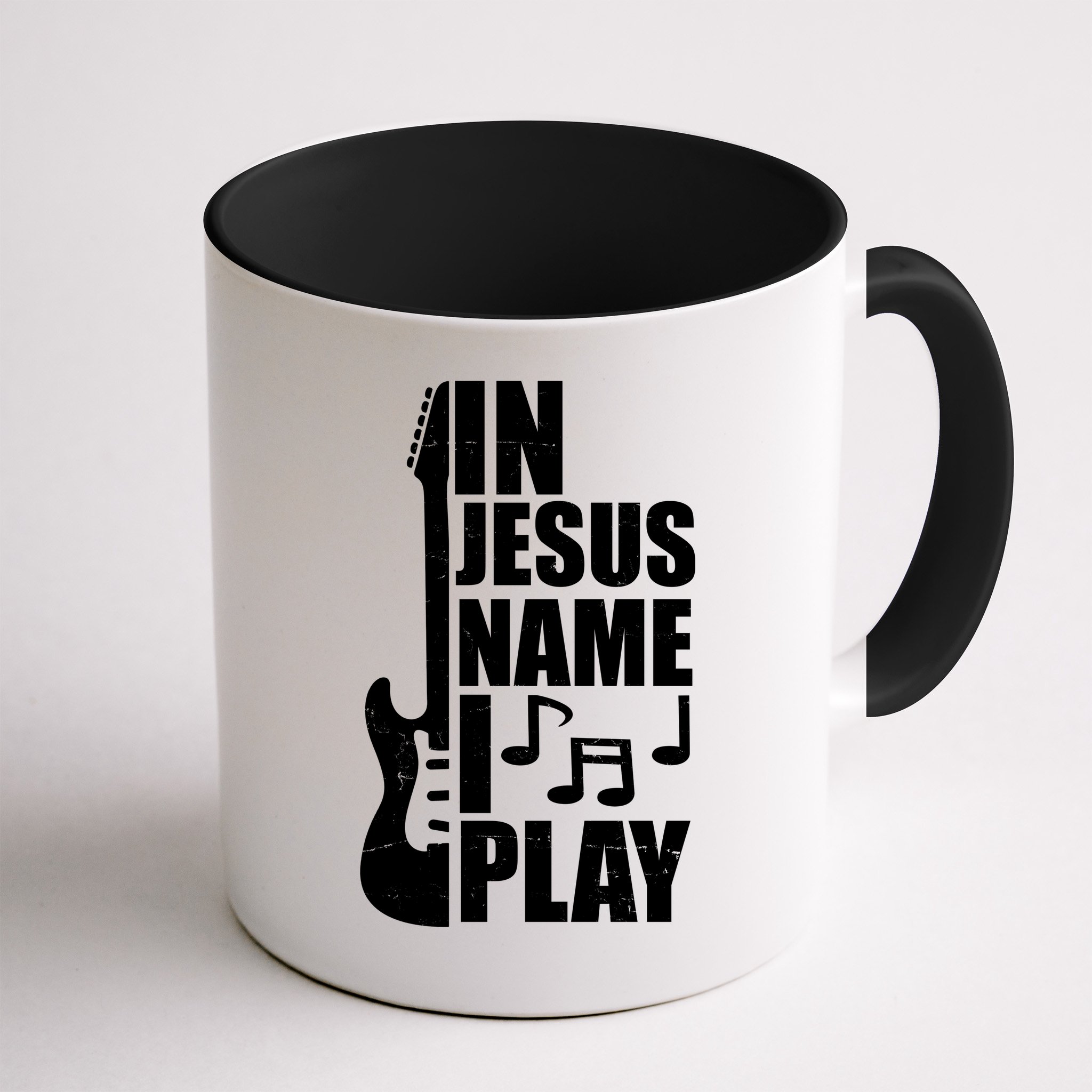 In Jesus Name I Play Guitar Mug