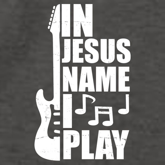 In Jesus Name I Play Guitar Vector Backpack