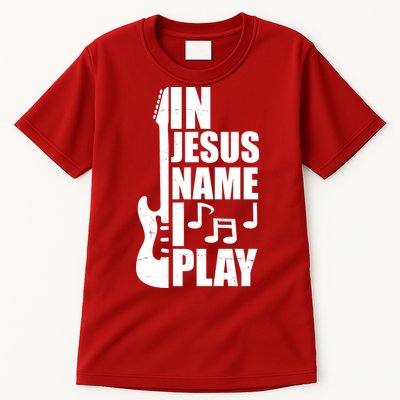 In Jesus Name I Play Guitar Tall T-Shirt