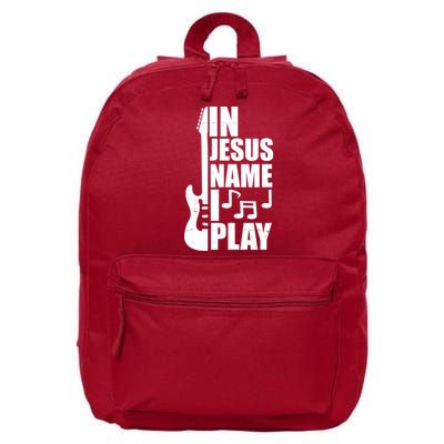 In Jesus Name I Play Guitar 16 in Basic Backpack