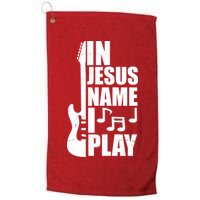In Jesus Name I Play Guitar Golf Towel