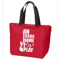In Jesus Name I Play Guitar Zip Tote Bag