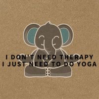 I Just Need To Do Yoga Elephant Pilates Gift Cotton Canvas Backpack