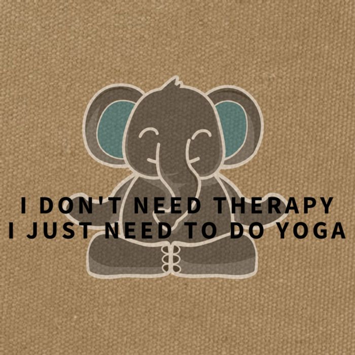 I Just Need To Do Yoga Elephant Pilates Gift Cotton Canvas Backpack