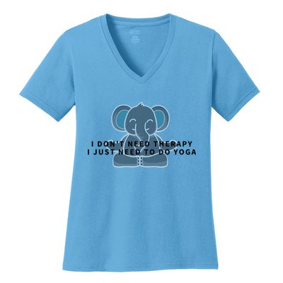 I Just Need To Do Yoga Elephant Pilates Gift Women's V-Neck T-Shirt