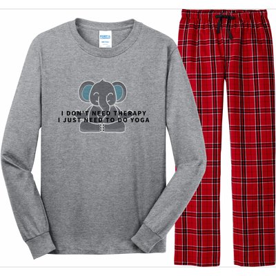 I Just Need To Do Yoga Elephant Pilates Gift Long Sleeve Pajama Set