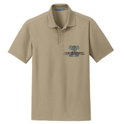 I Just Need To Do Yoga Elephant Pilates Gift Dry Zone Grid Polo