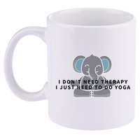 I Just Need To Do Yoga Elephant Pilates Gift 11oz C Handle Ceramic Mug