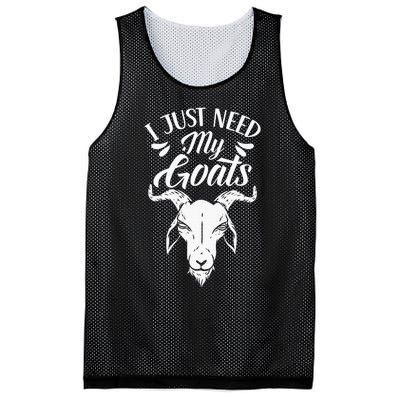 I Just Need My Goats Pet Animal Lover Goat Owner Mesh Reversible Basketball Jersey Tank